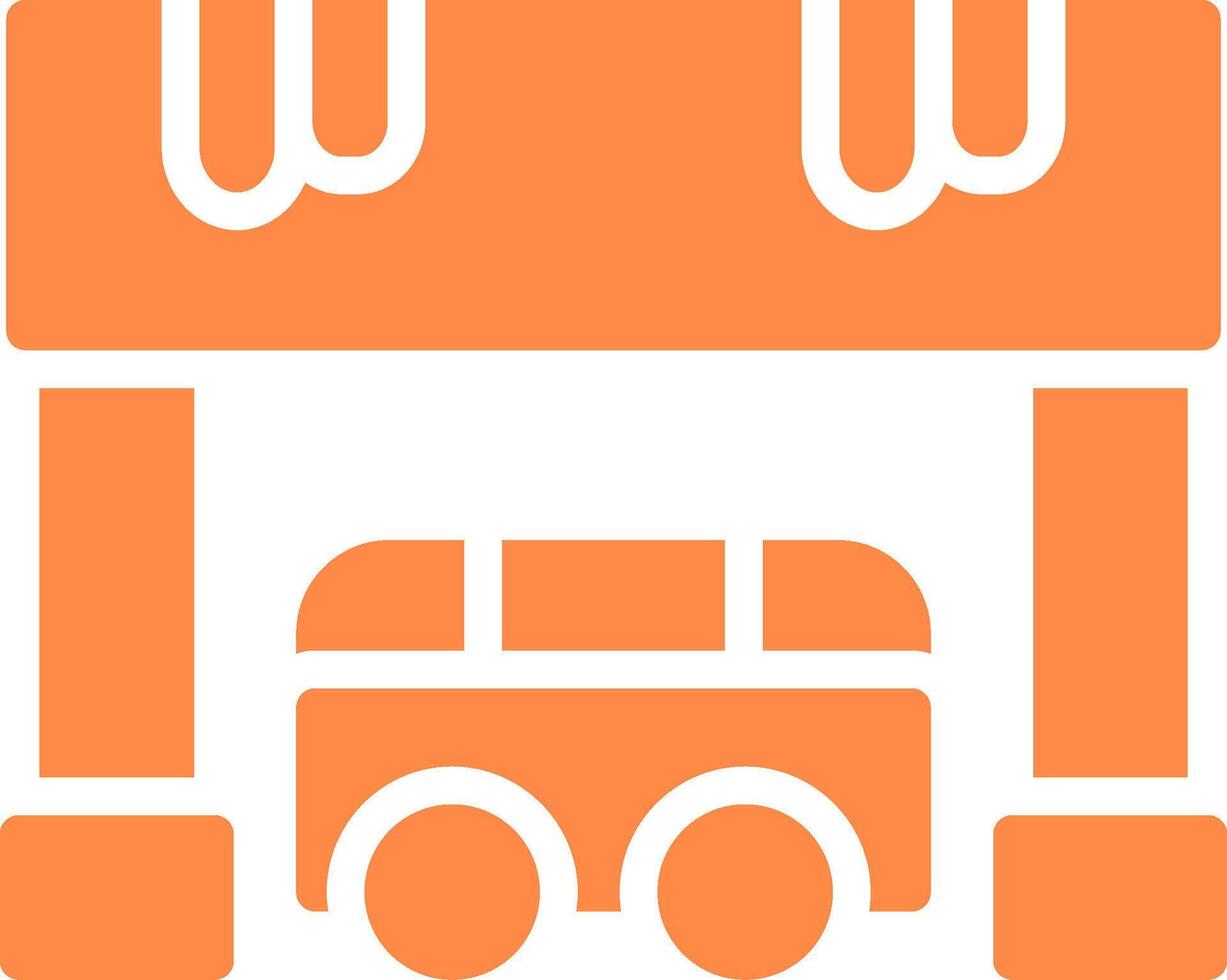 Bus Stop Creative Icon Design vector