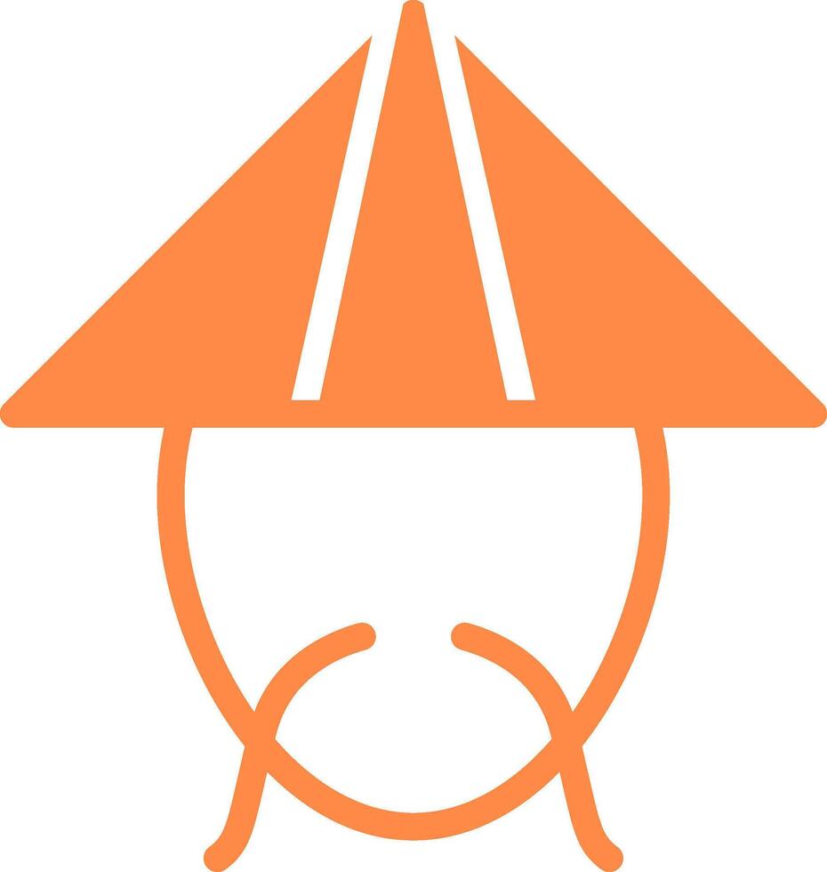 Bamboo Hat Creative Icon Design vector