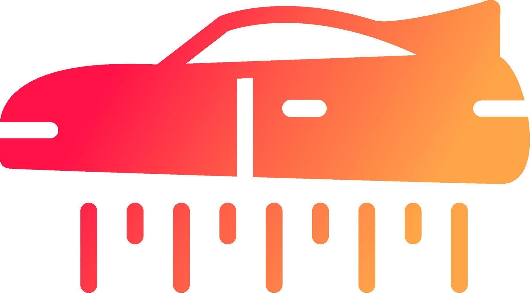 Flying Car Creative Icon Design vector