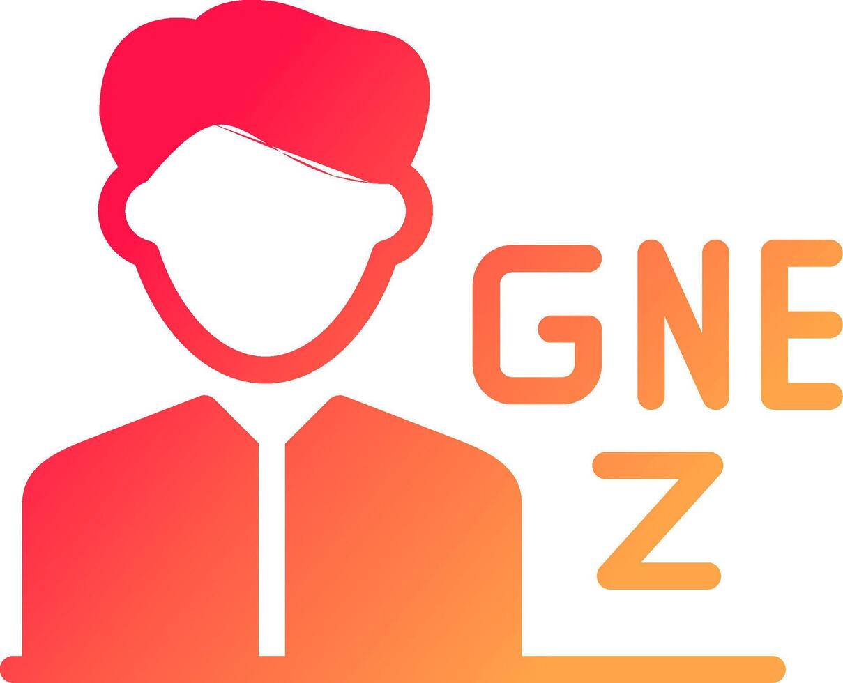 Gen Z Male Creative Icon Design vector