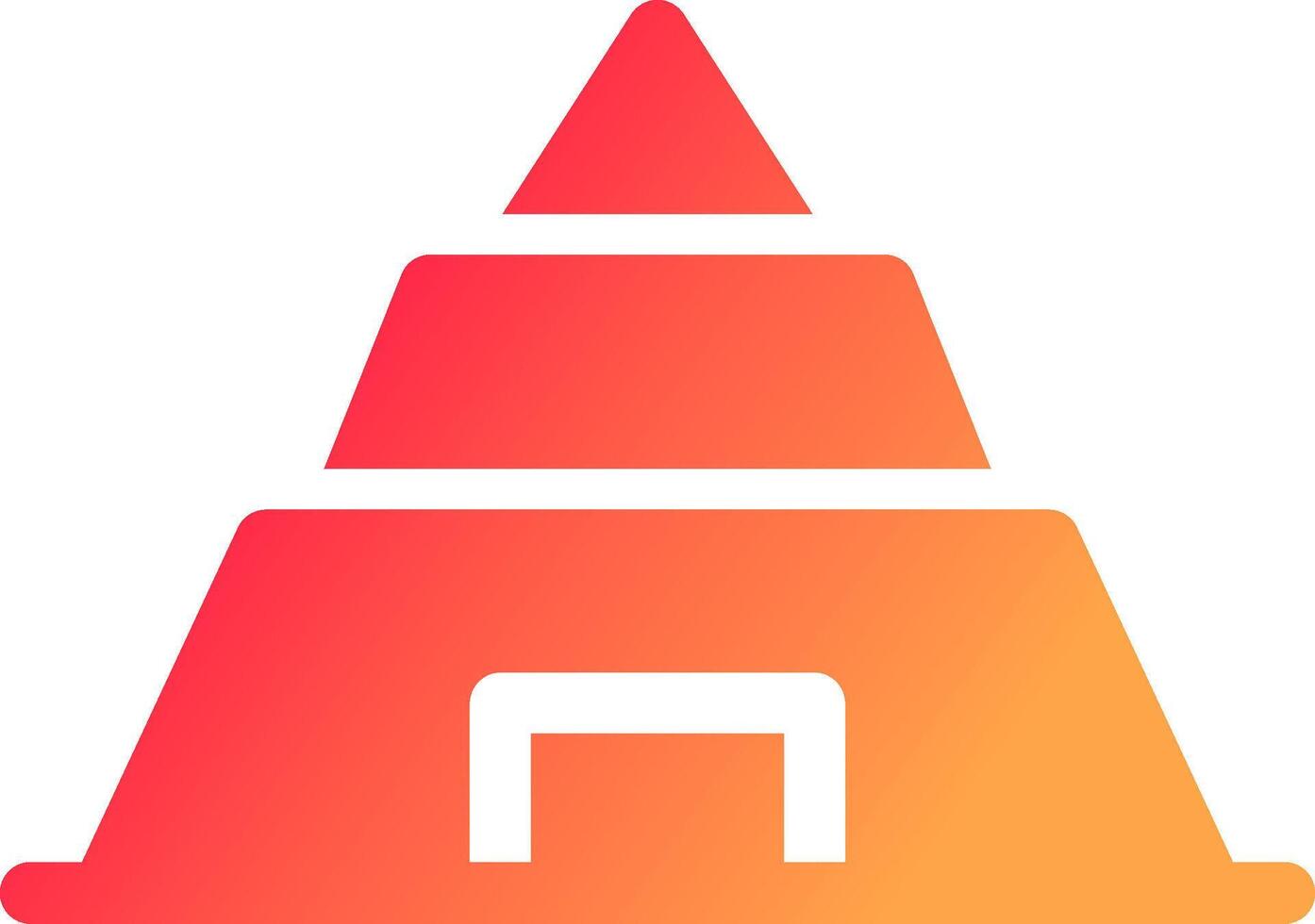 Pyramid Creative Icon Design vector