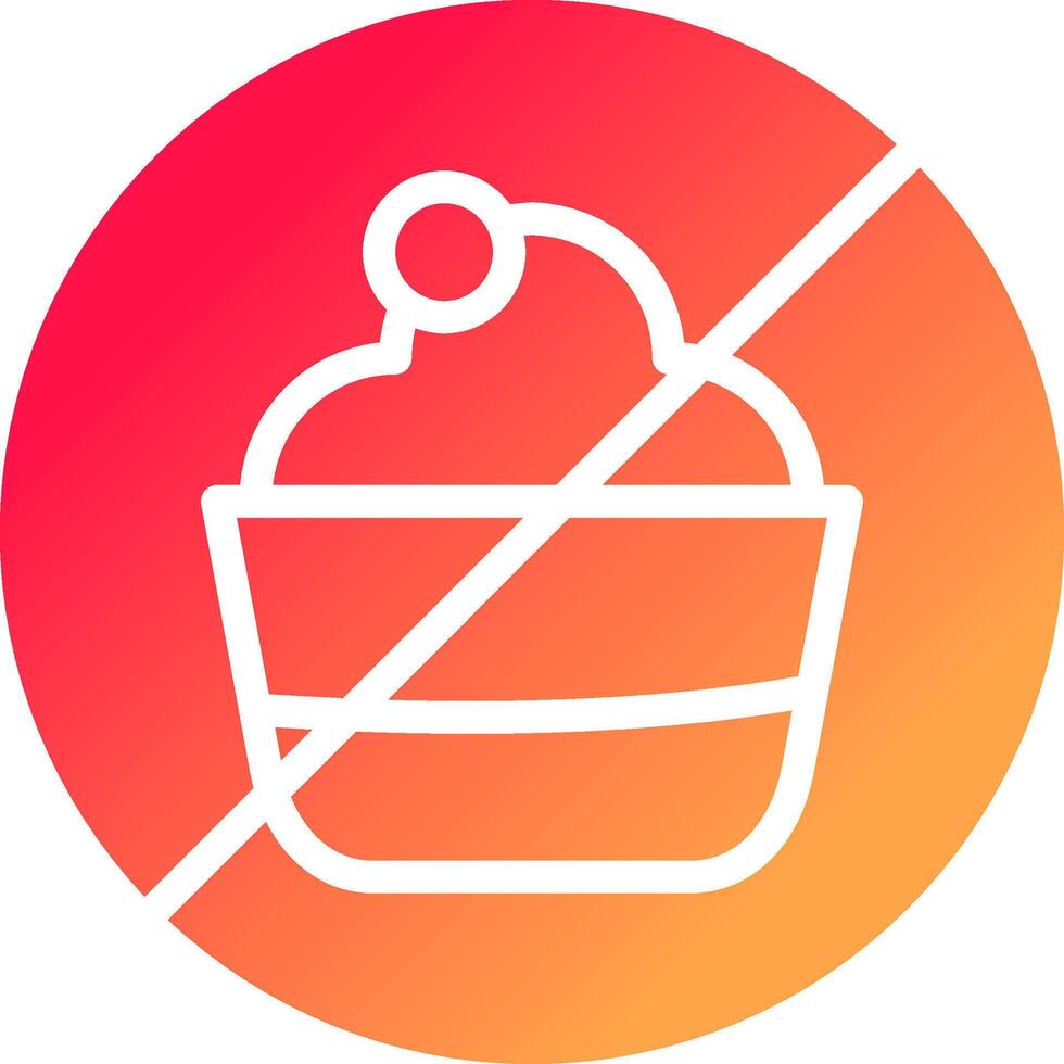 No Sweets Creative Icon Design vector