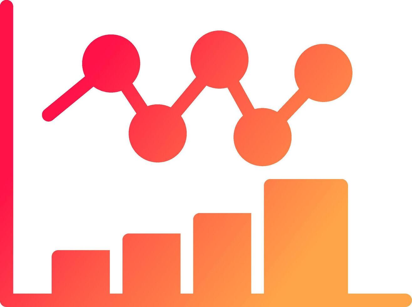 Bar Chart Creative Icon Design vector