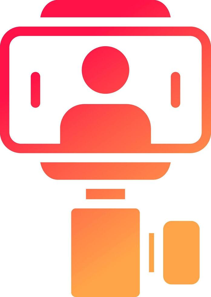 Selfie Stick Creative Icon Design vector