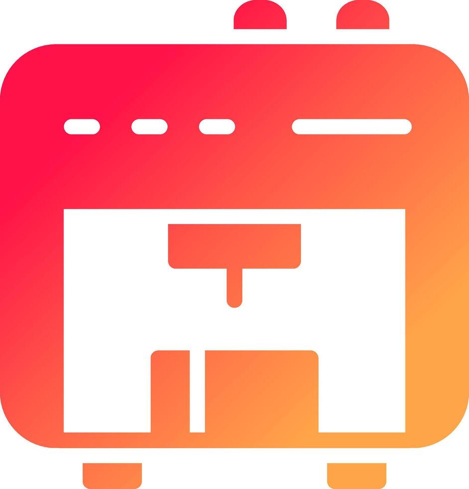 3D Printer Creative Icon Design vector