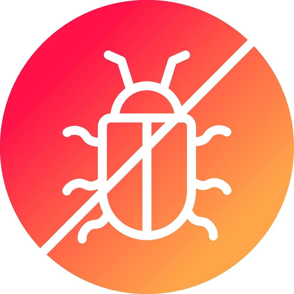 No Bug Creative Icon Design vector