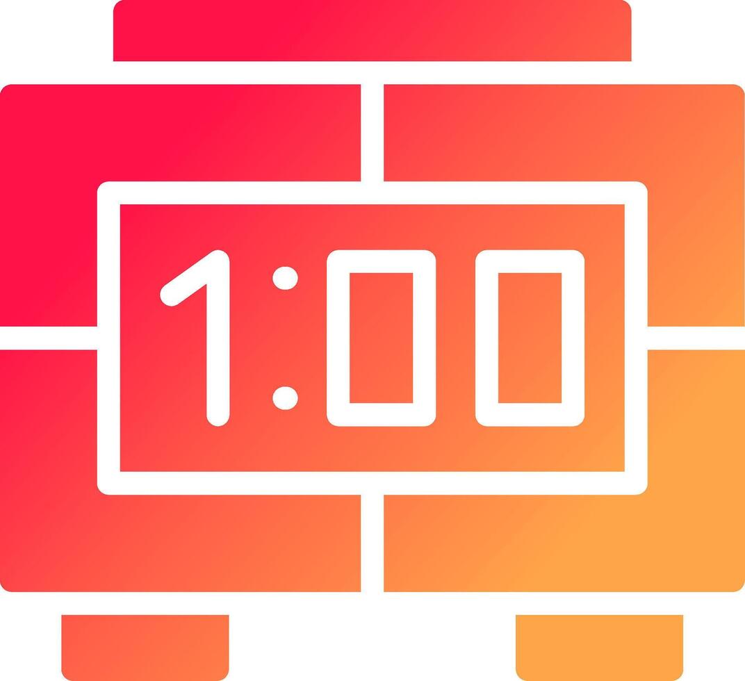 Digital Clock Creative Icon Design vector