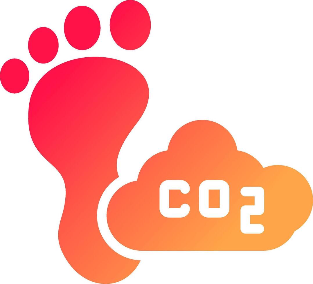 Carbon Footprint Creative Icon Design vector