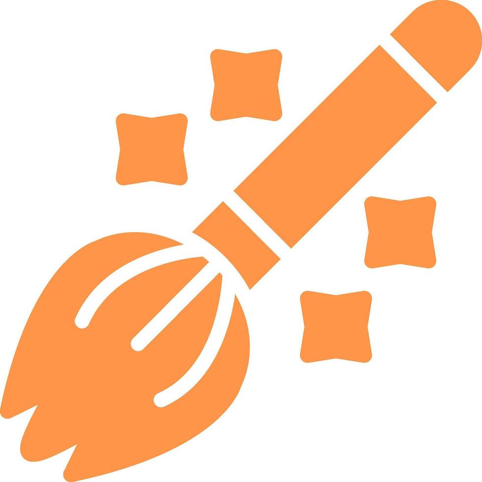 Magic Broom Creative Icon Design vector