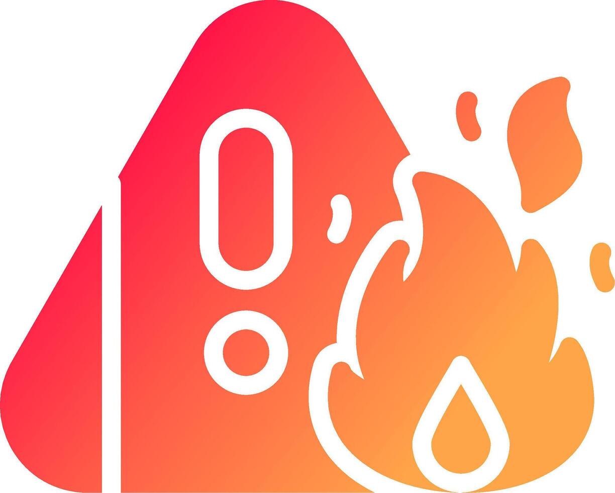 Fire Warning Creative Icon Design vector