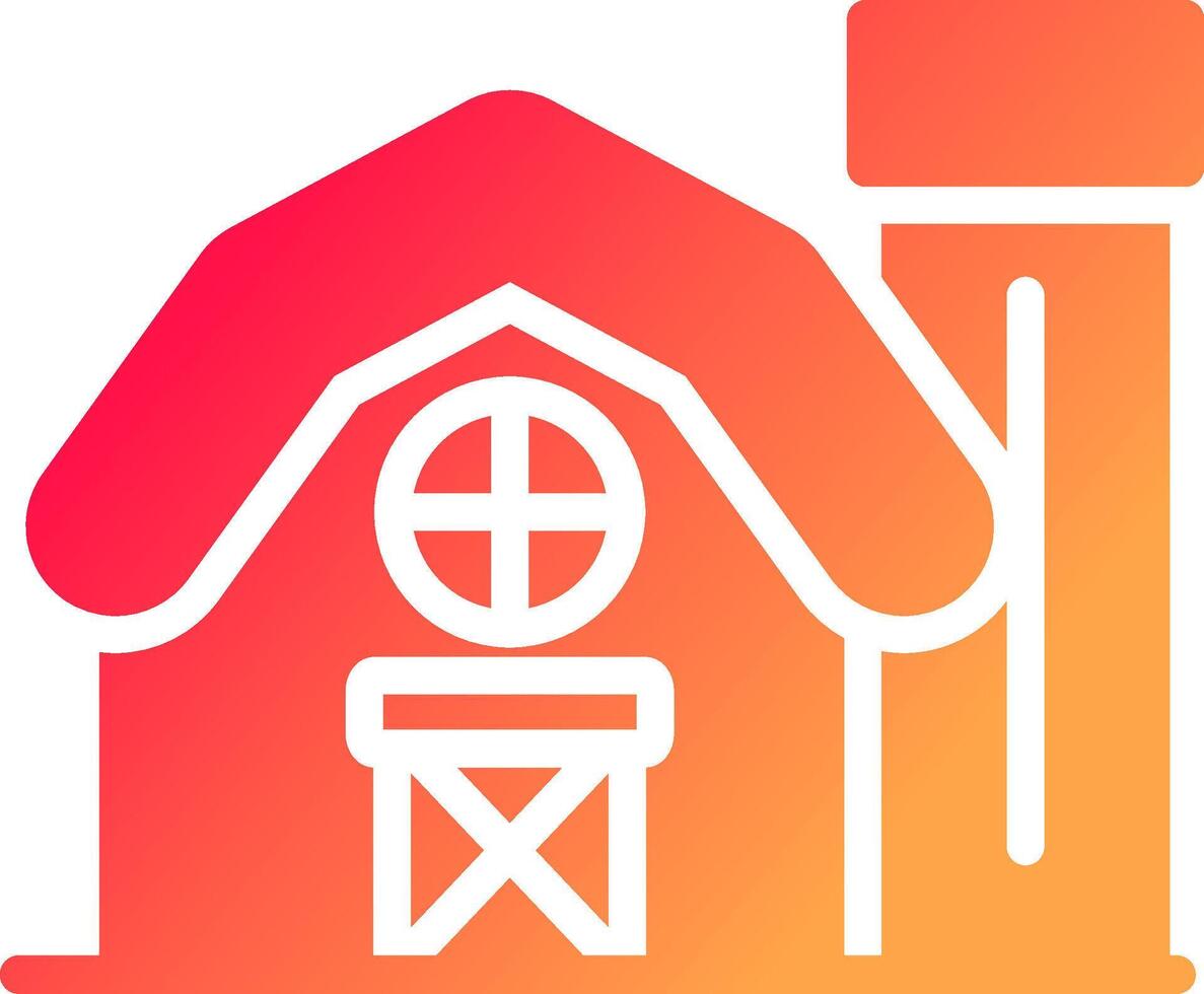 Farm House Creative Icon Design vector