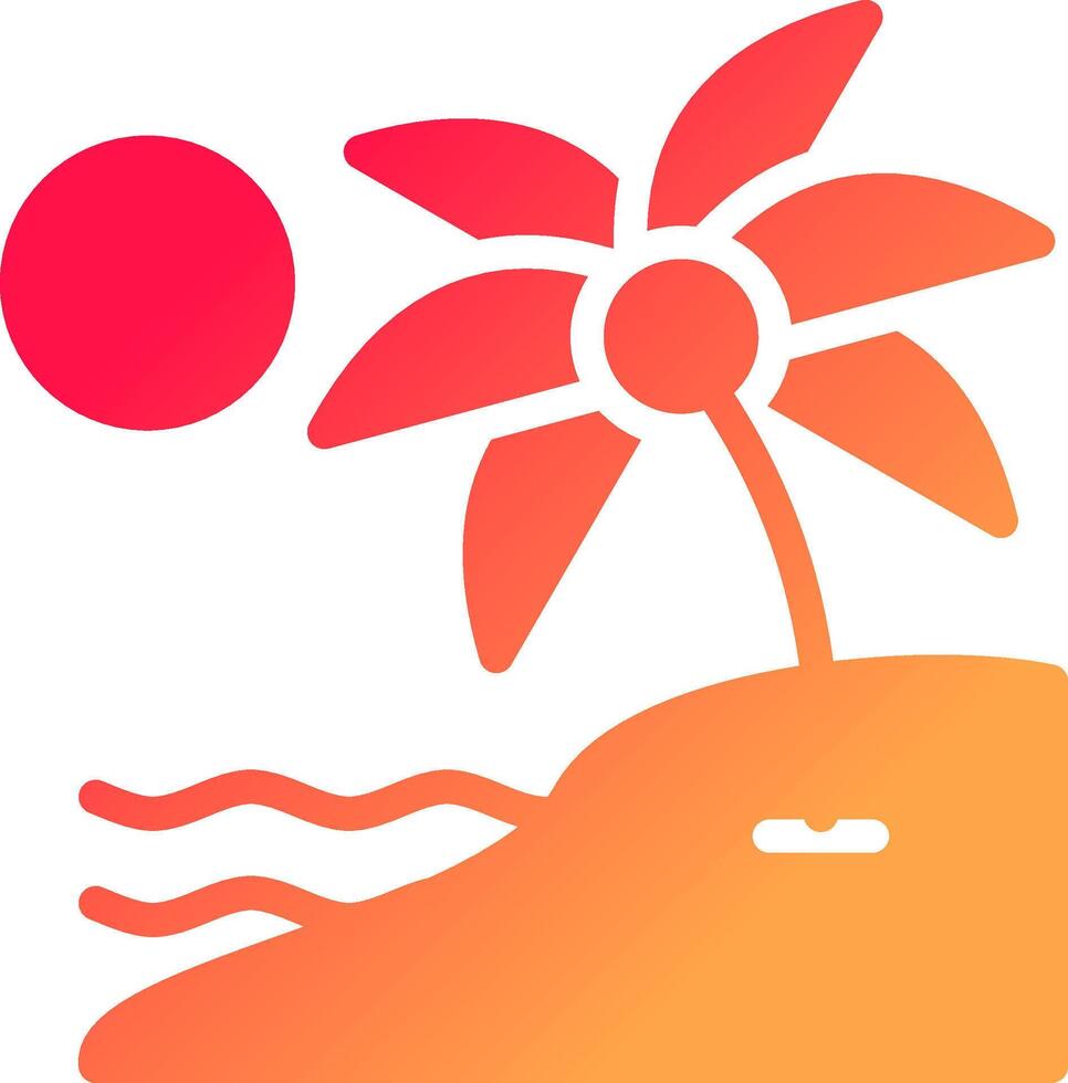 Island Landscape Creative Icon Design vector