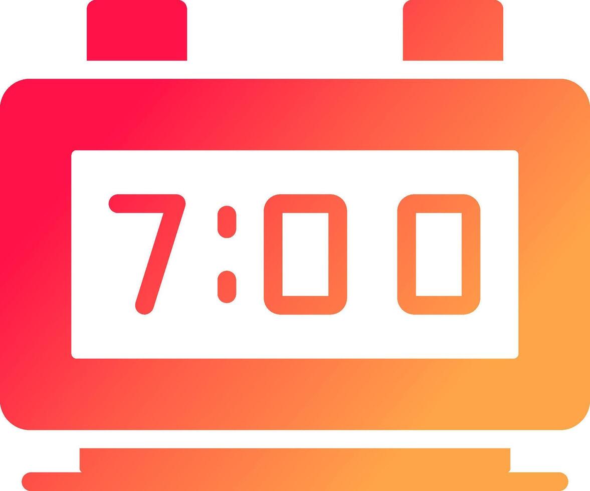 Digital Clock Creative Icon Design vector