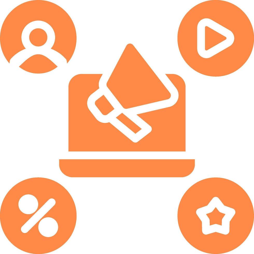 Advertising Creative Icon Design vector