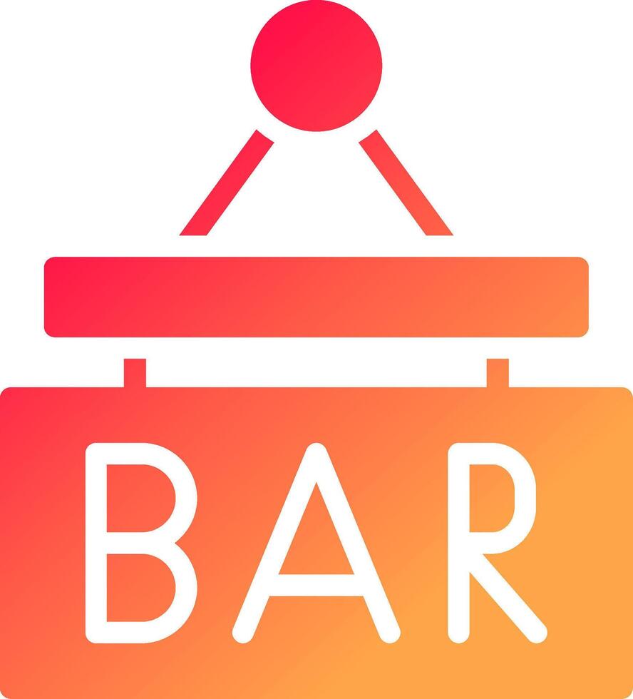 Bar Sign Board Creative Icon Design vector