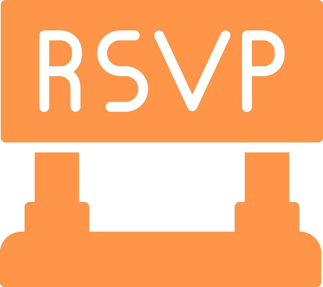 diseño de icono creativo rsvp vector