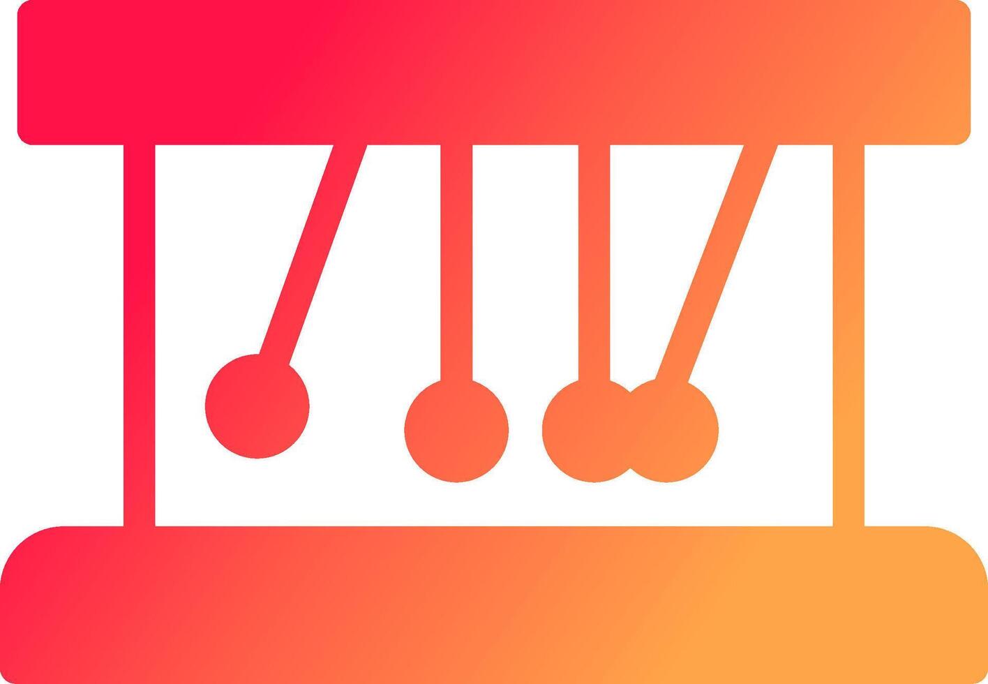 Newton Cradle Creative Icon Design vector