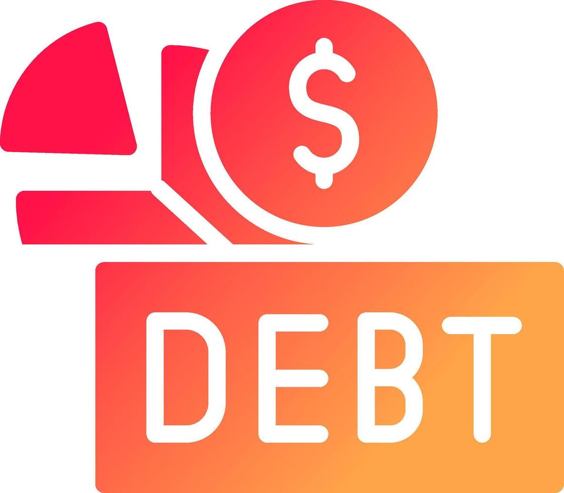 Debt Creative Icon Design vector