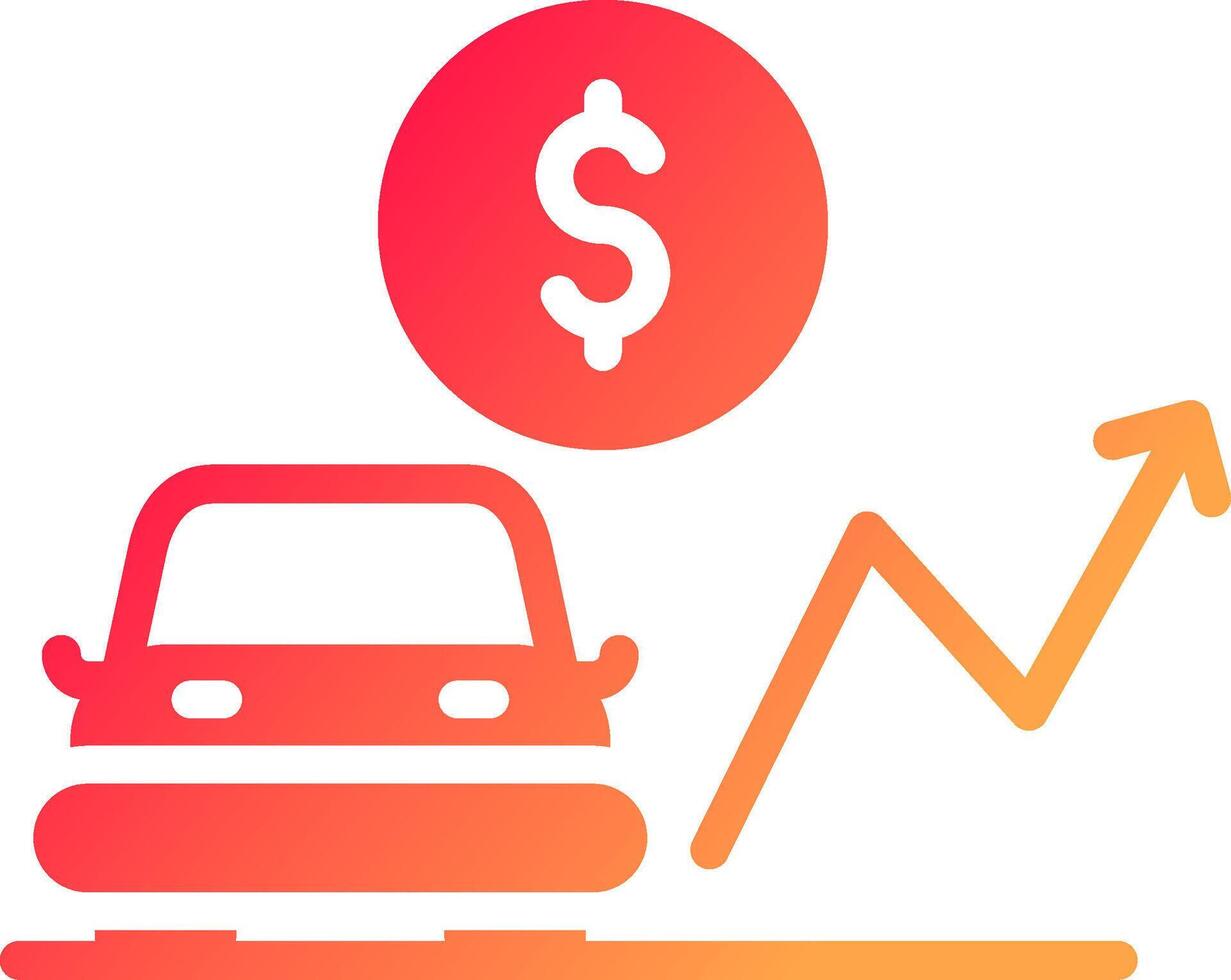 Car Loan Rates Creative Icon Design vector