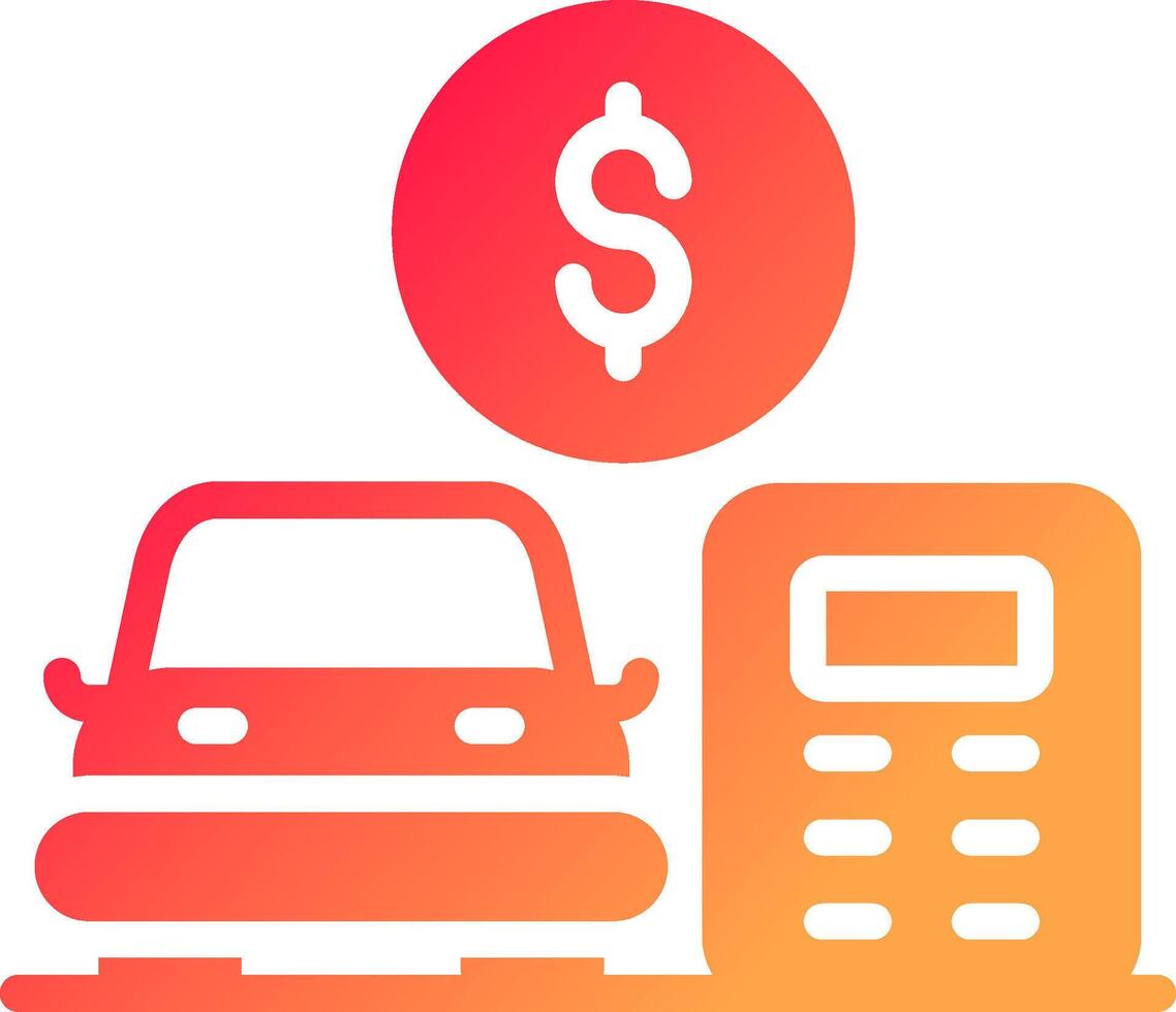 Car Loan Calculator Creative Icon Design vector
