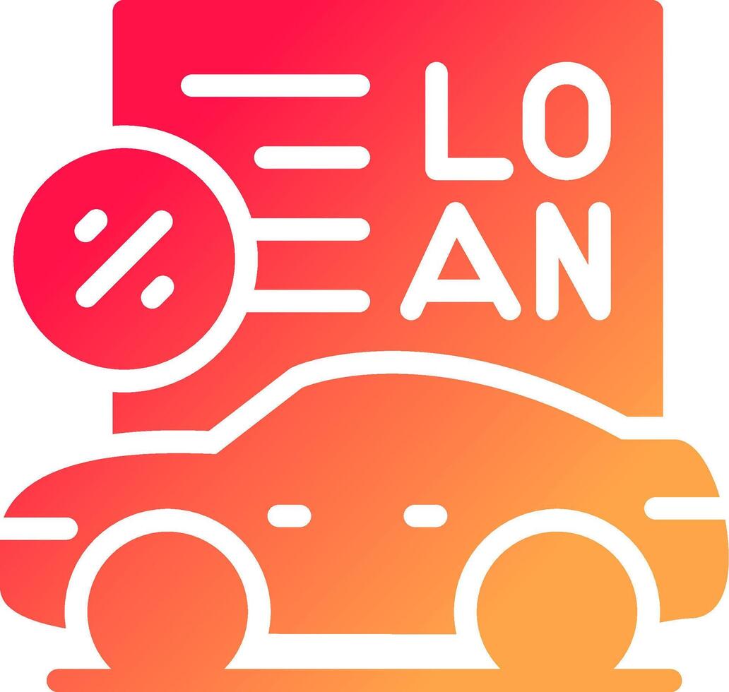 Car Loan Creative Icon Design vector