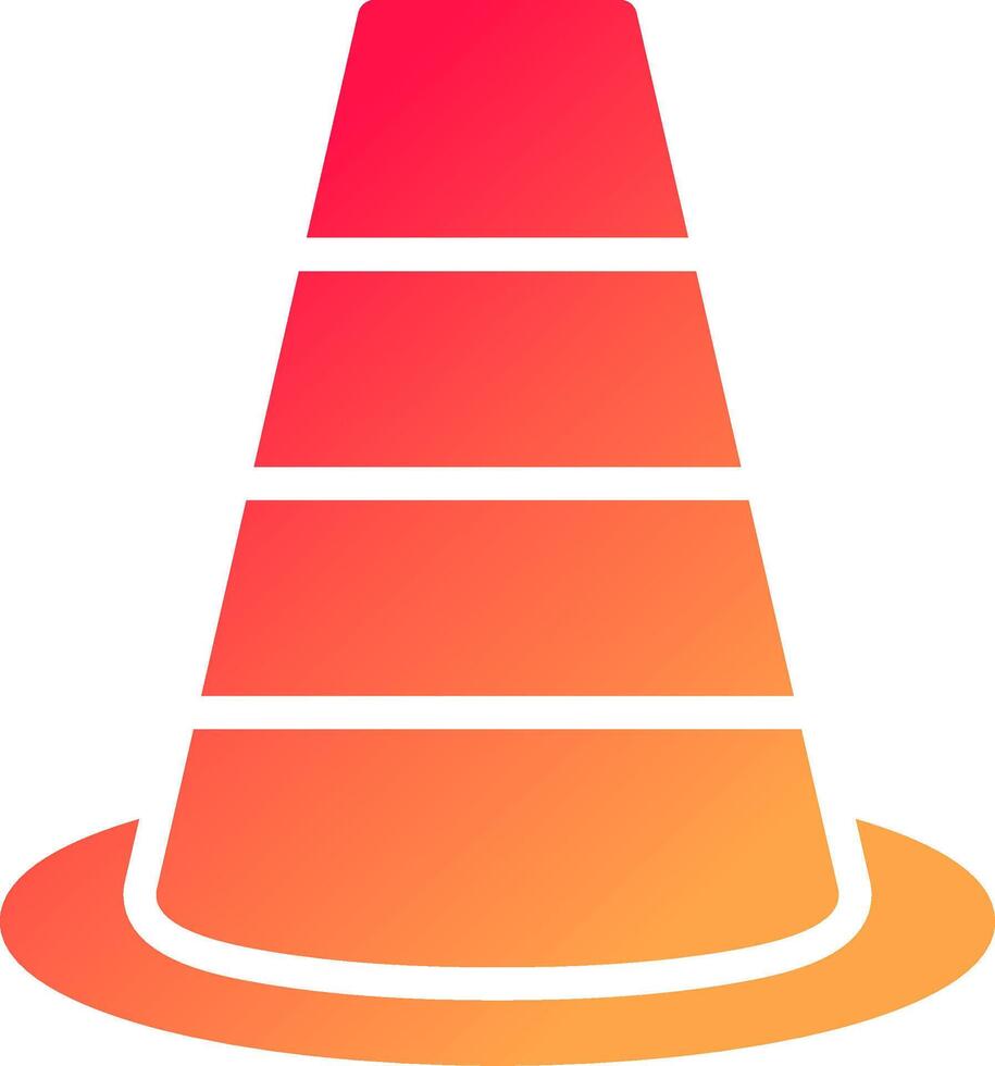 Traffic Cone Creative Icon Design vector