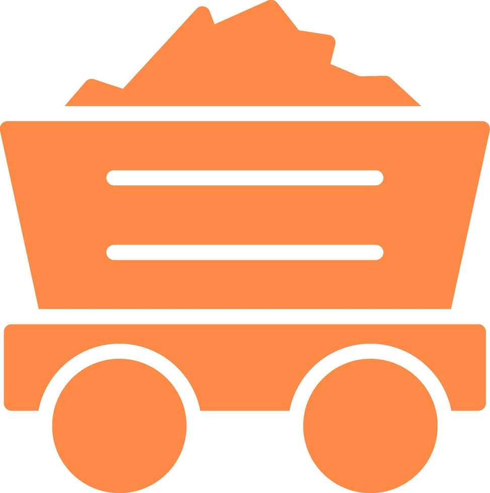 Mine Cart Creative Icon Design vector