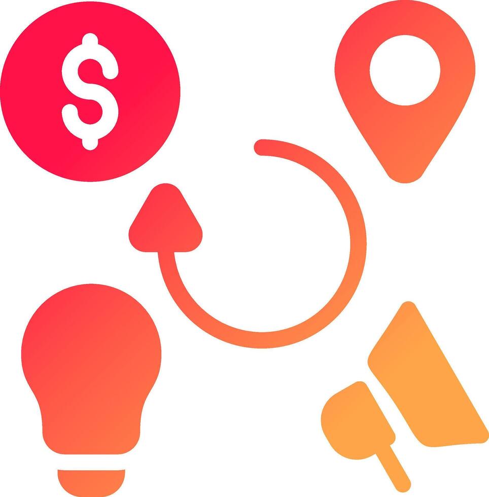 4Ps Creative Icon Design vector