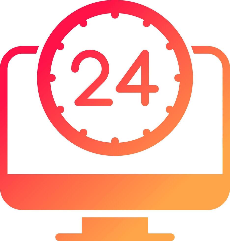 24 7 Monitoring Creative Icon Design vector