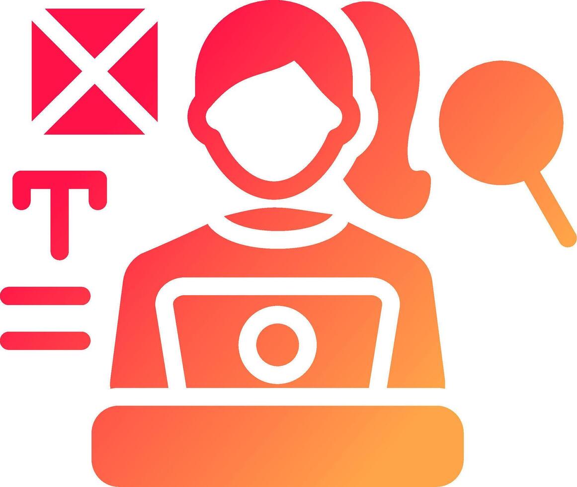 Blogger Creative Icon Design vector