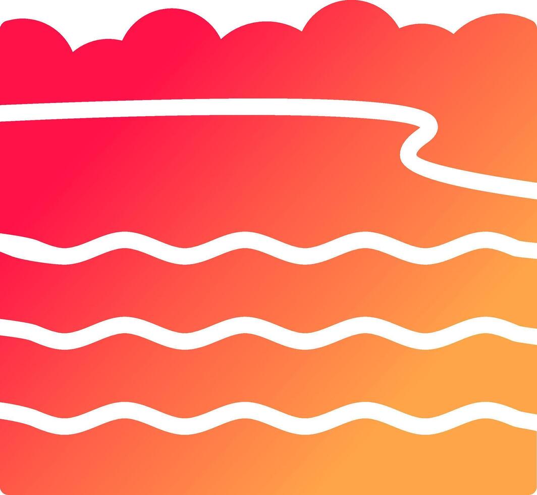 Bay Landscape Creative Icon Design vector
