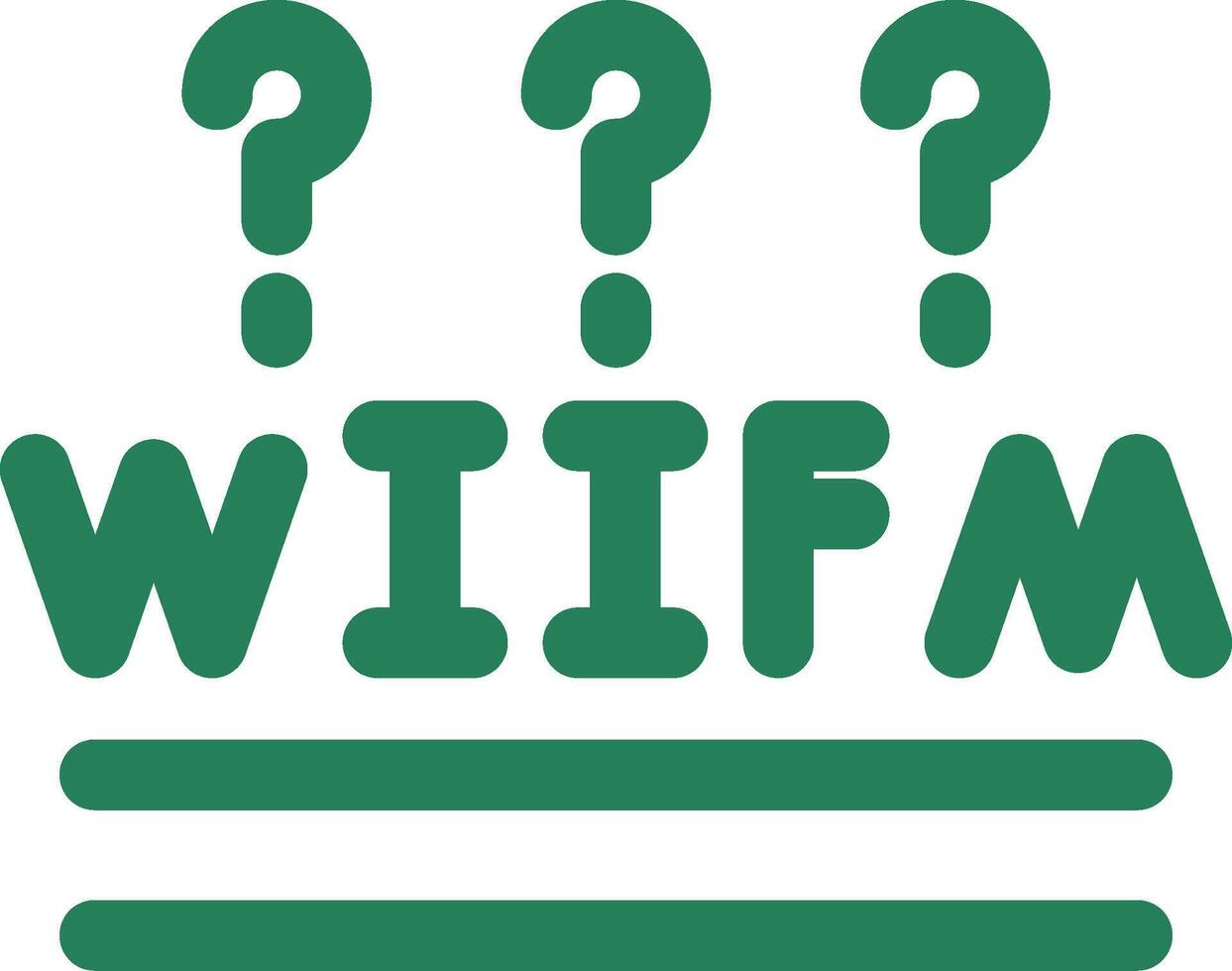 Wiifm creativo icono diseño vector