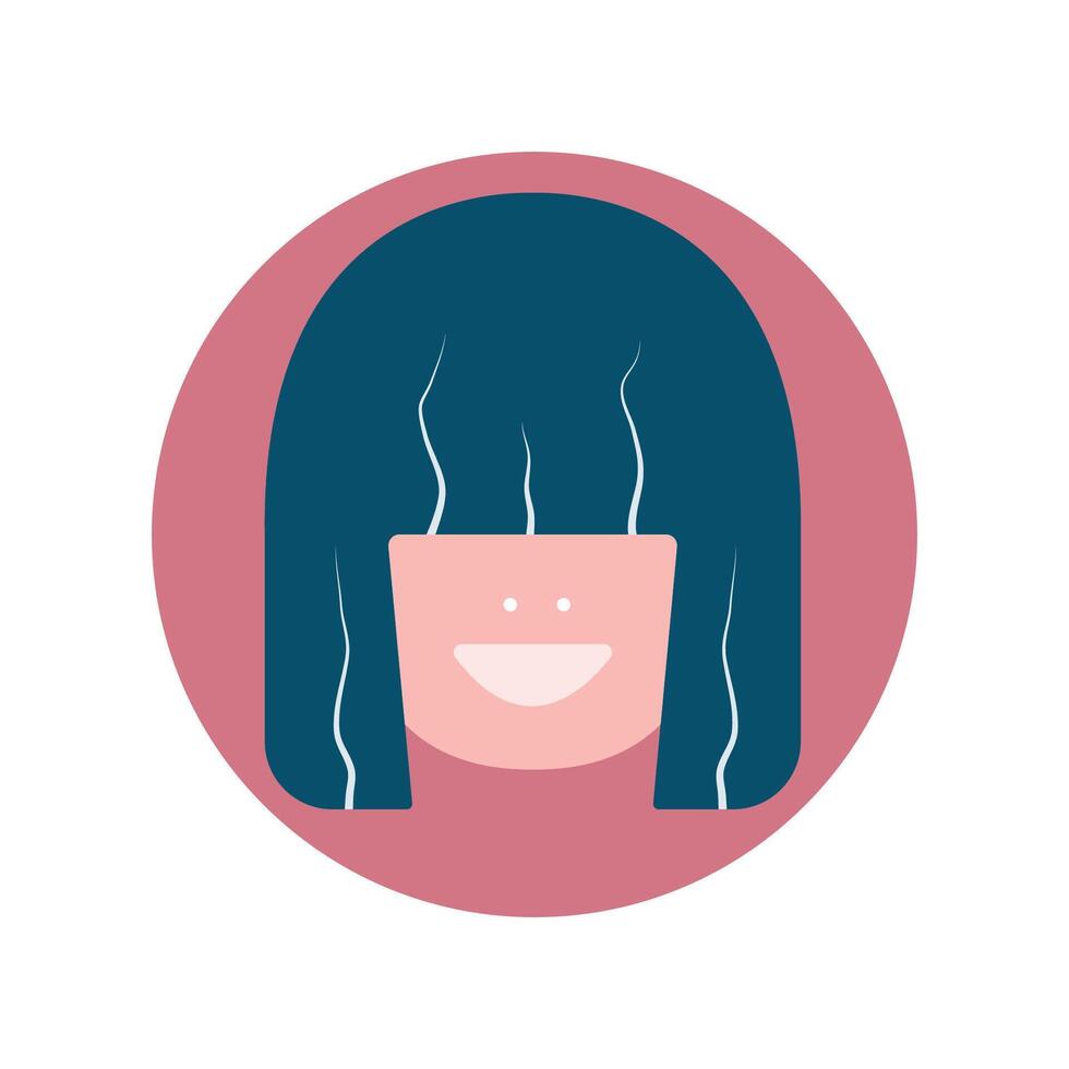 human character logo with various expressions, simple modern concept vector