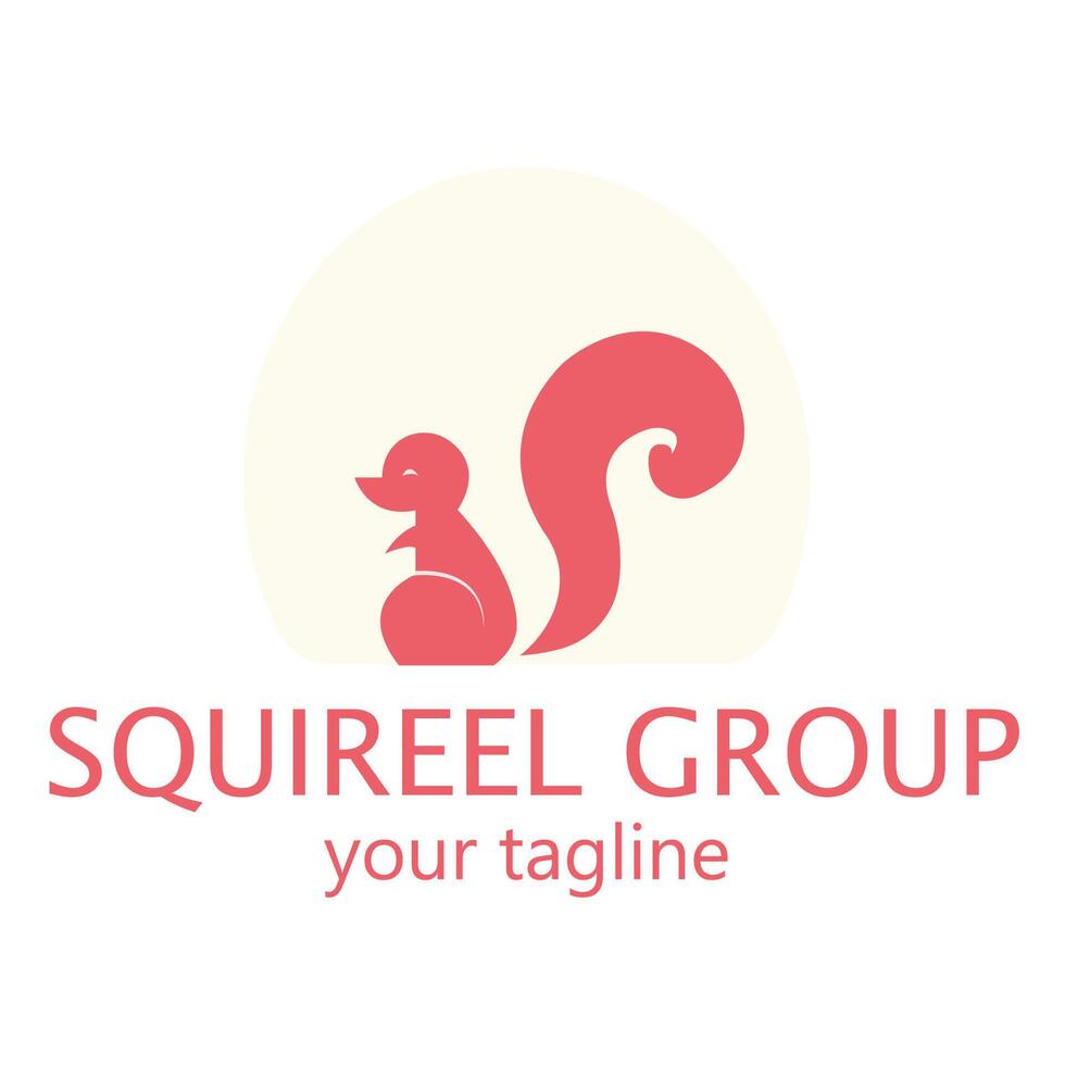 squirrel simple vector logo design for modern company logo