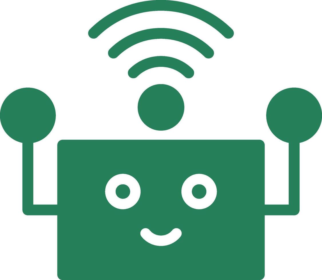 Robot Assistant Creative Icon Design vector