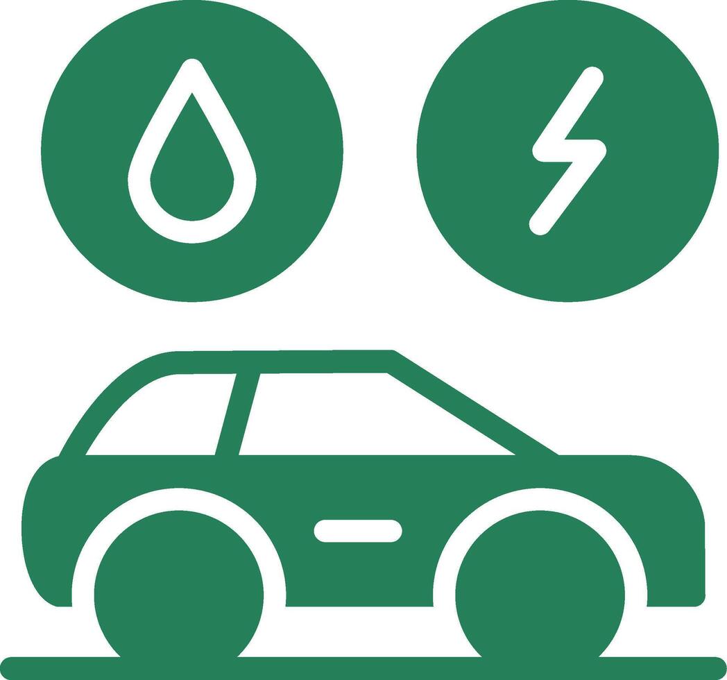 Hybrid Vehicle Creative Icon Design vector