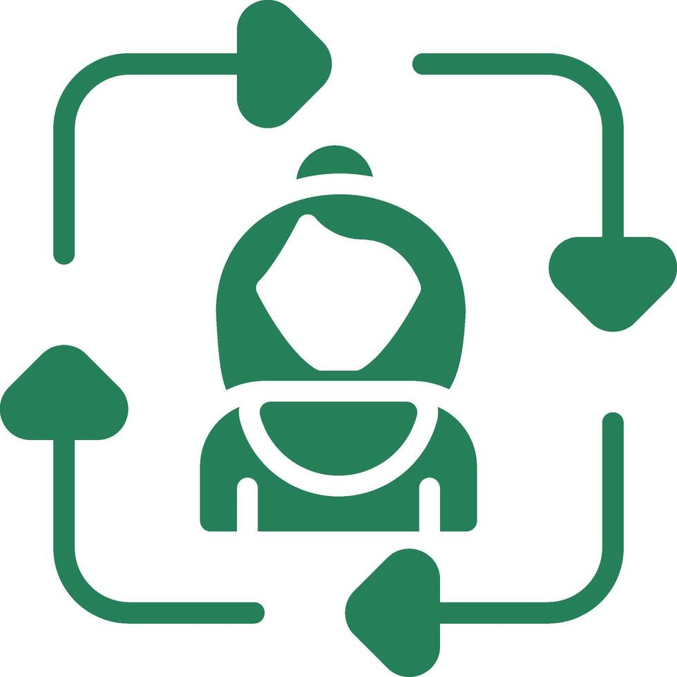 Job Rotation Creative Icon Design vector