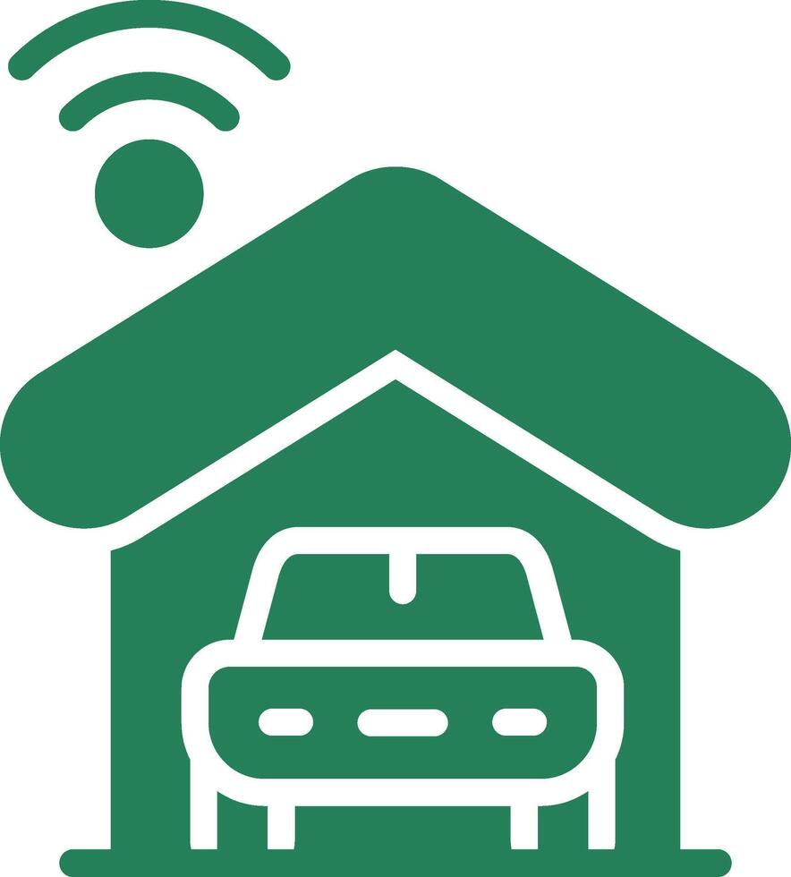 Smart Garage Creative Icon Design vector