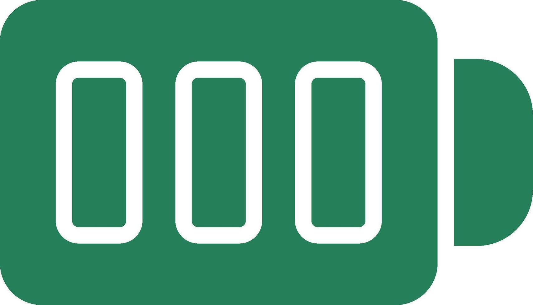 Full Battery Creative Icon Design vector