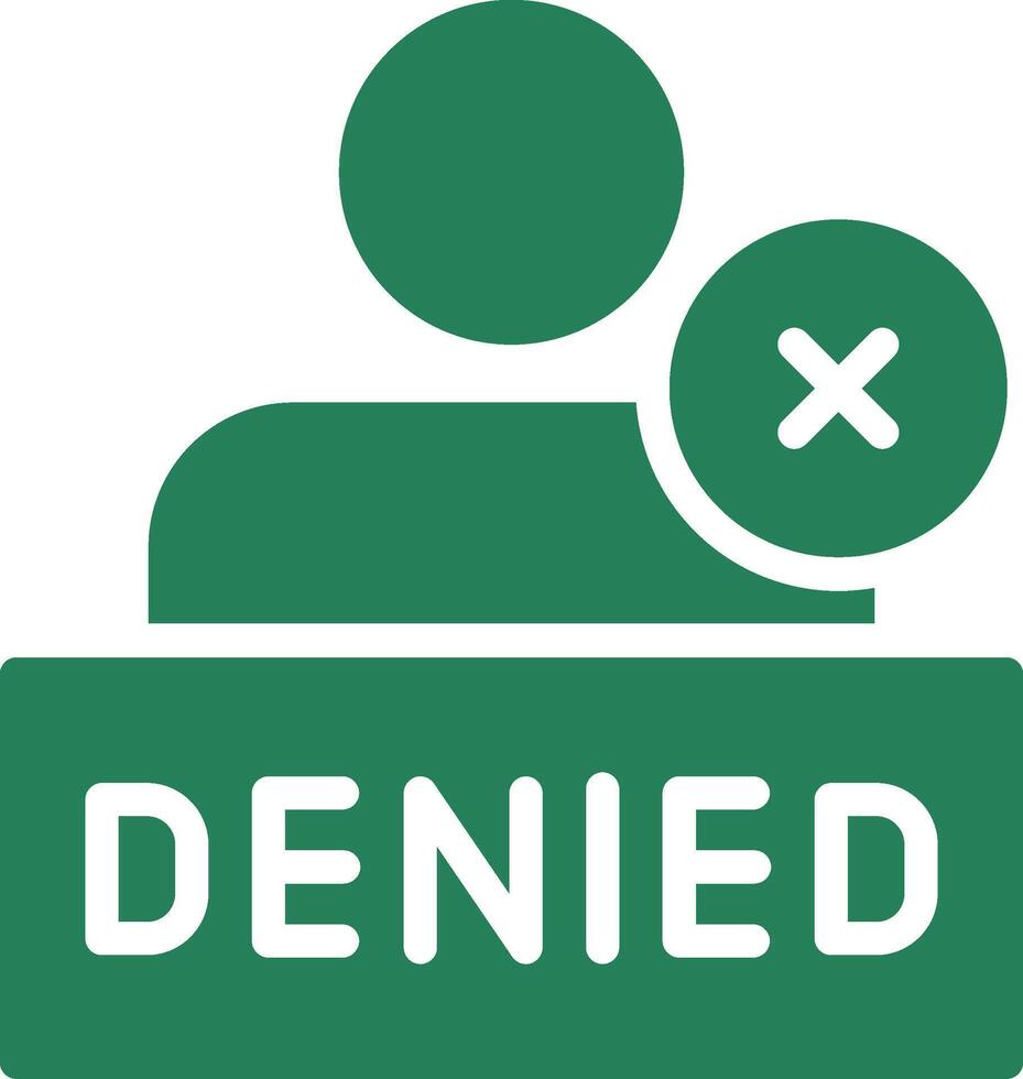 Denied Creative Icon Design vector