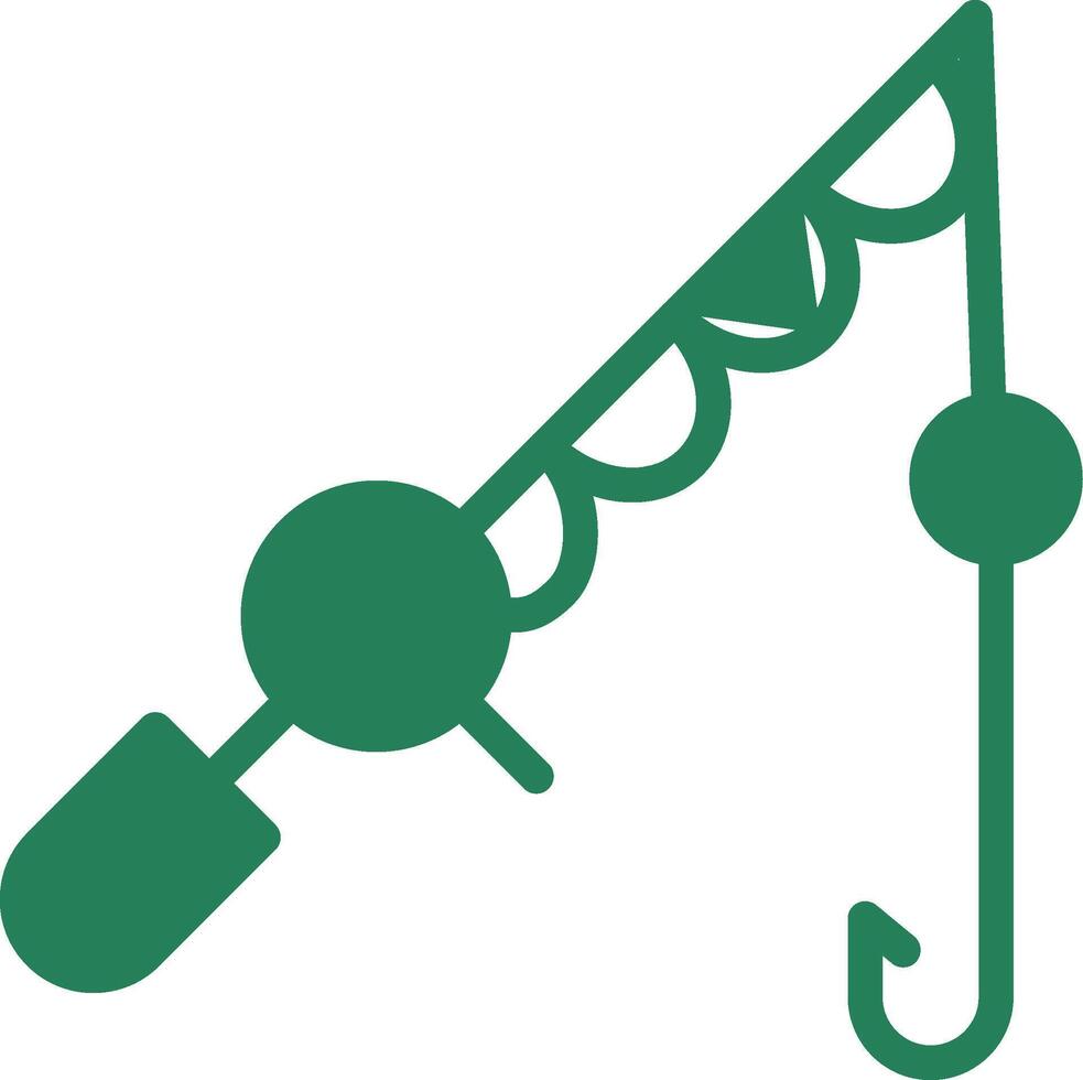 Fishing Rod Creative Icon Design vector