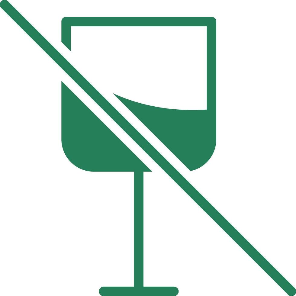 No Wine Creative Icon Design vector