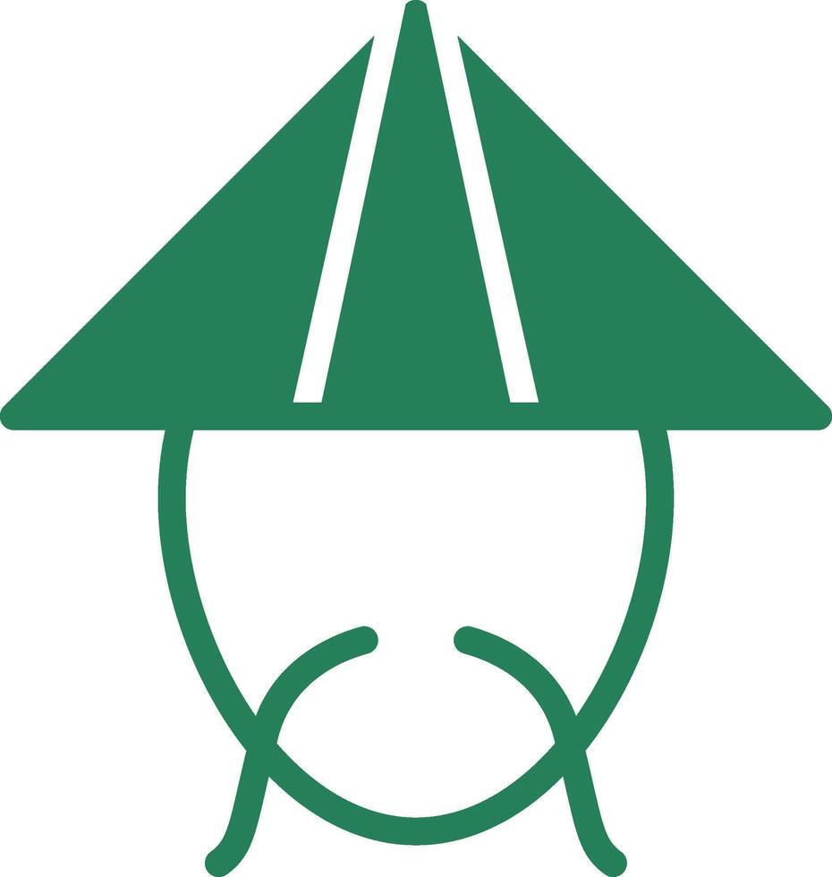 bambú sombrero creativo icono diseño vector
