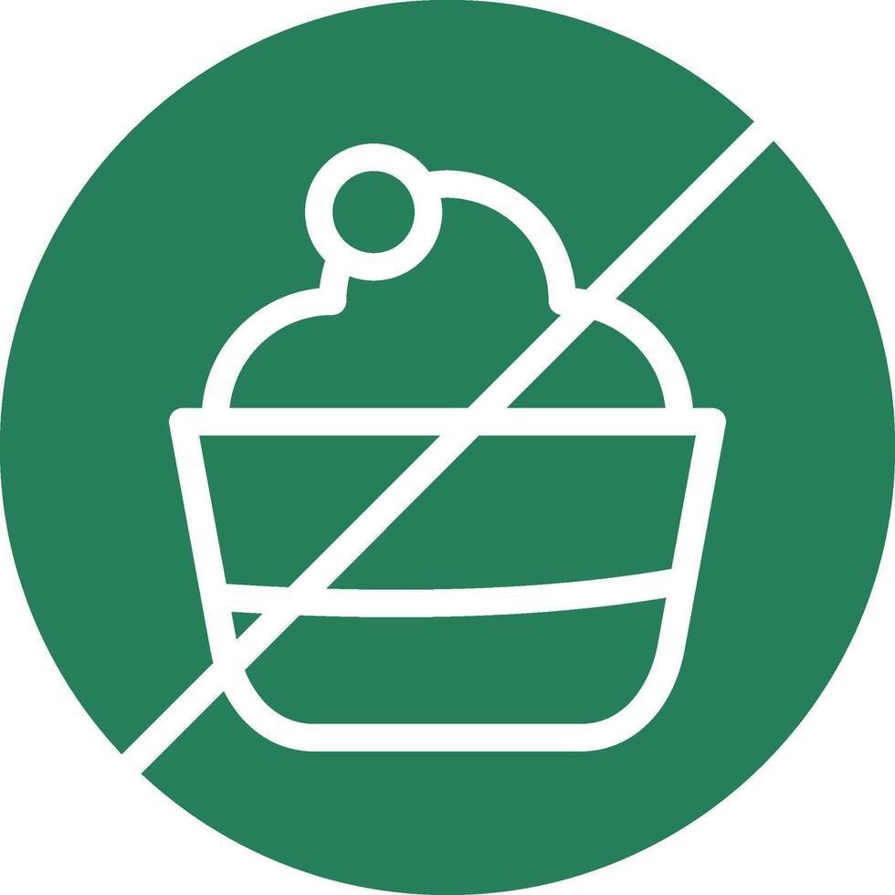 No Sweets Creative Icon Design vector