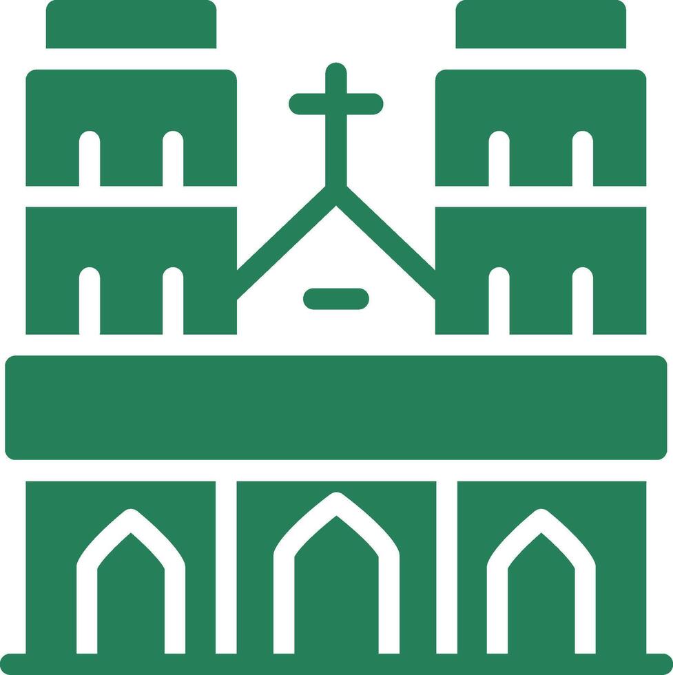 diseño de icono creativo de notre dame vector