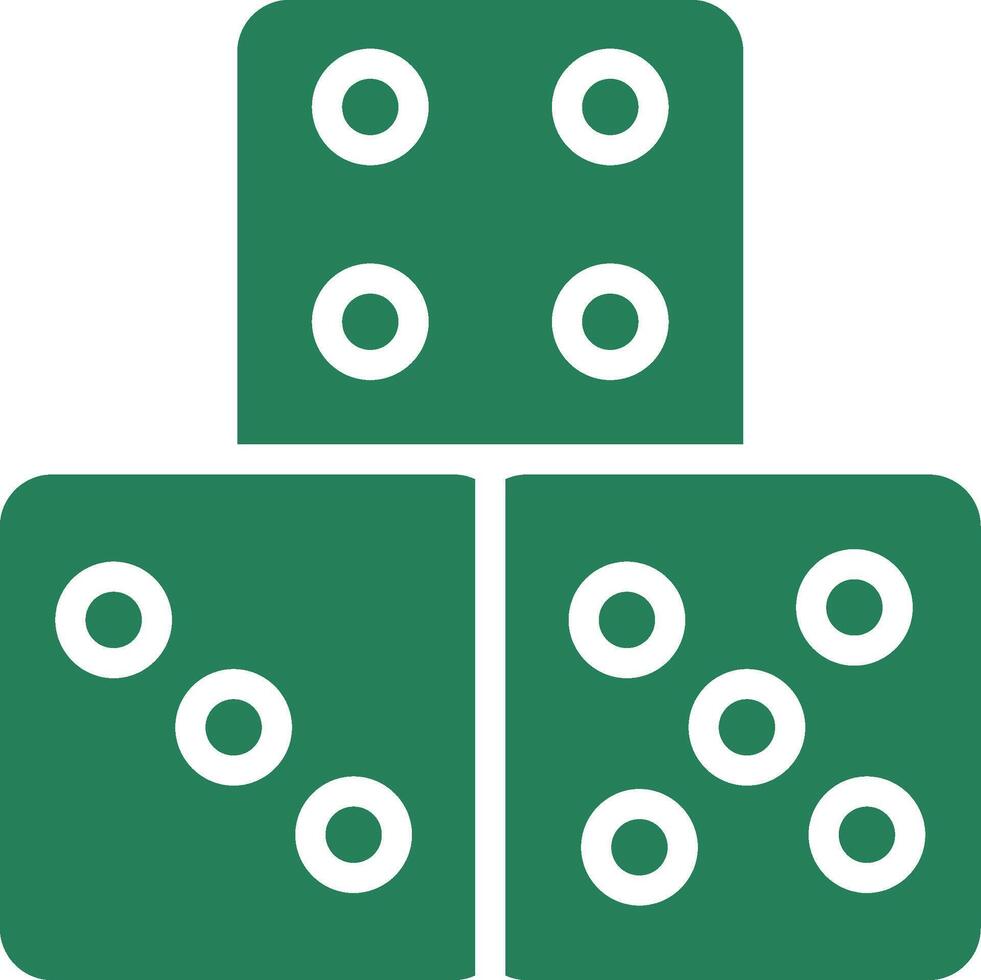 Domino Piece Creative Icon Design vector