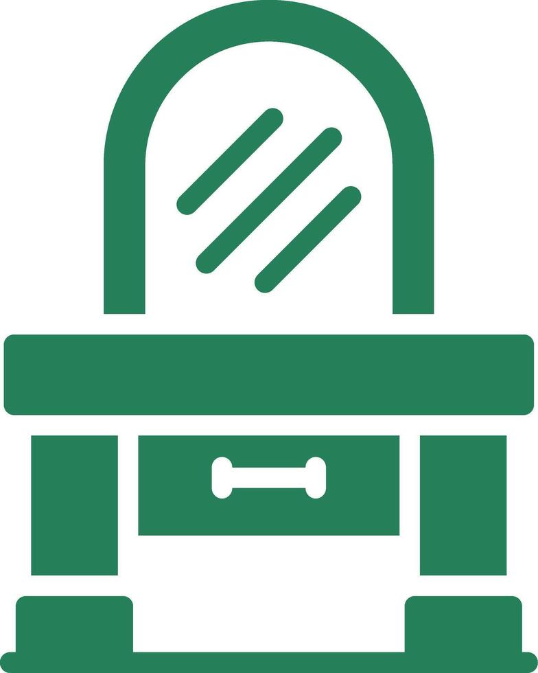 Dressing Table Creative Icon Design vector