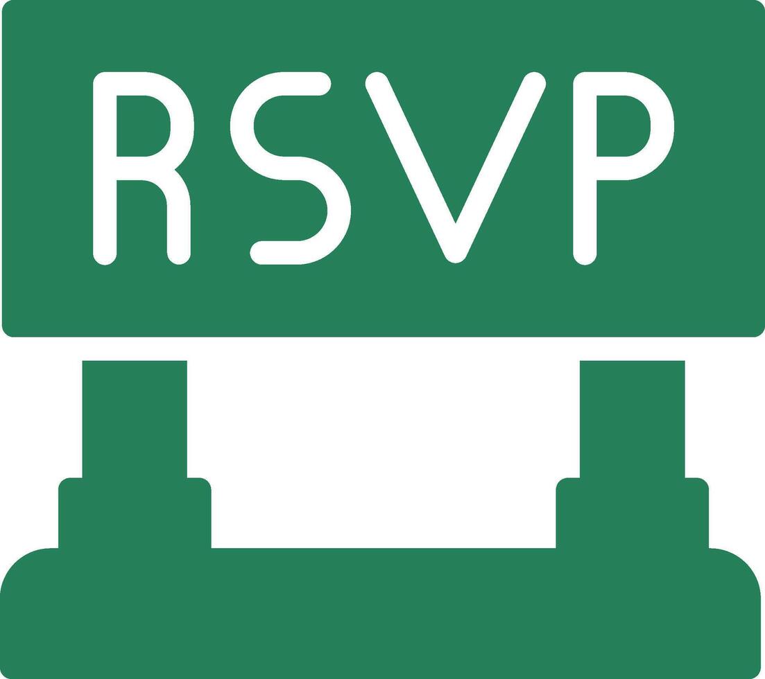 Rsvp Creative Icon Design vector