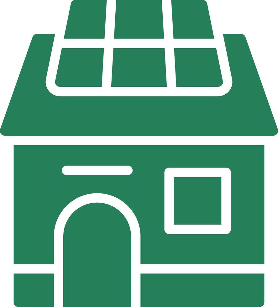 Solar House Creative Icon Design vector