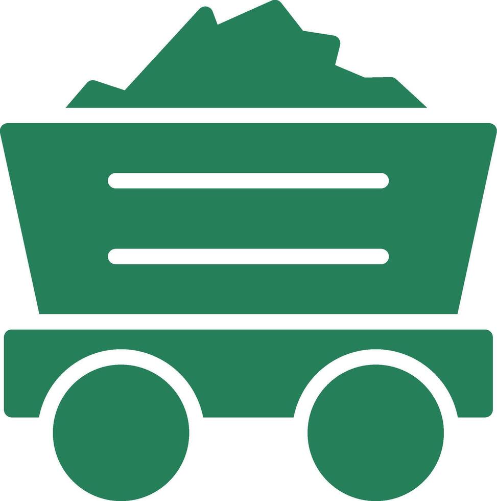 Mine Cart Creative Icon Design vector